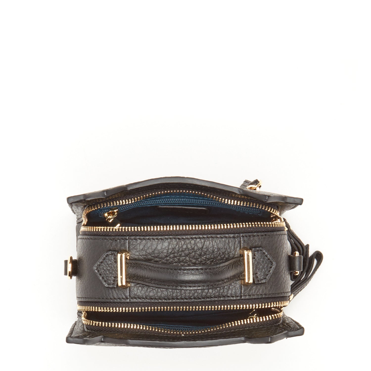 Leather Cat Bag Black Crossbody Purse