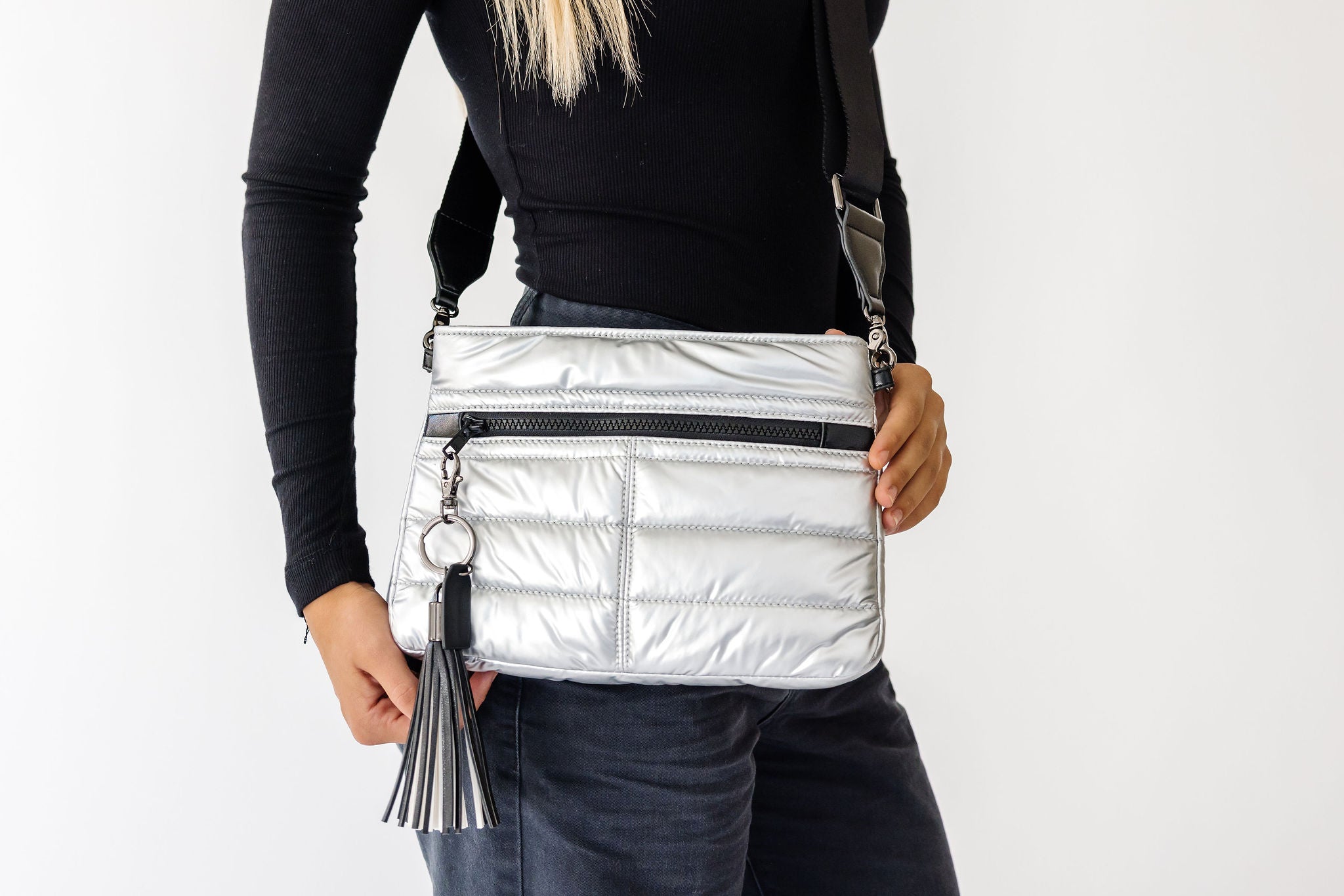 Gallery Crossbody Bag - Silver