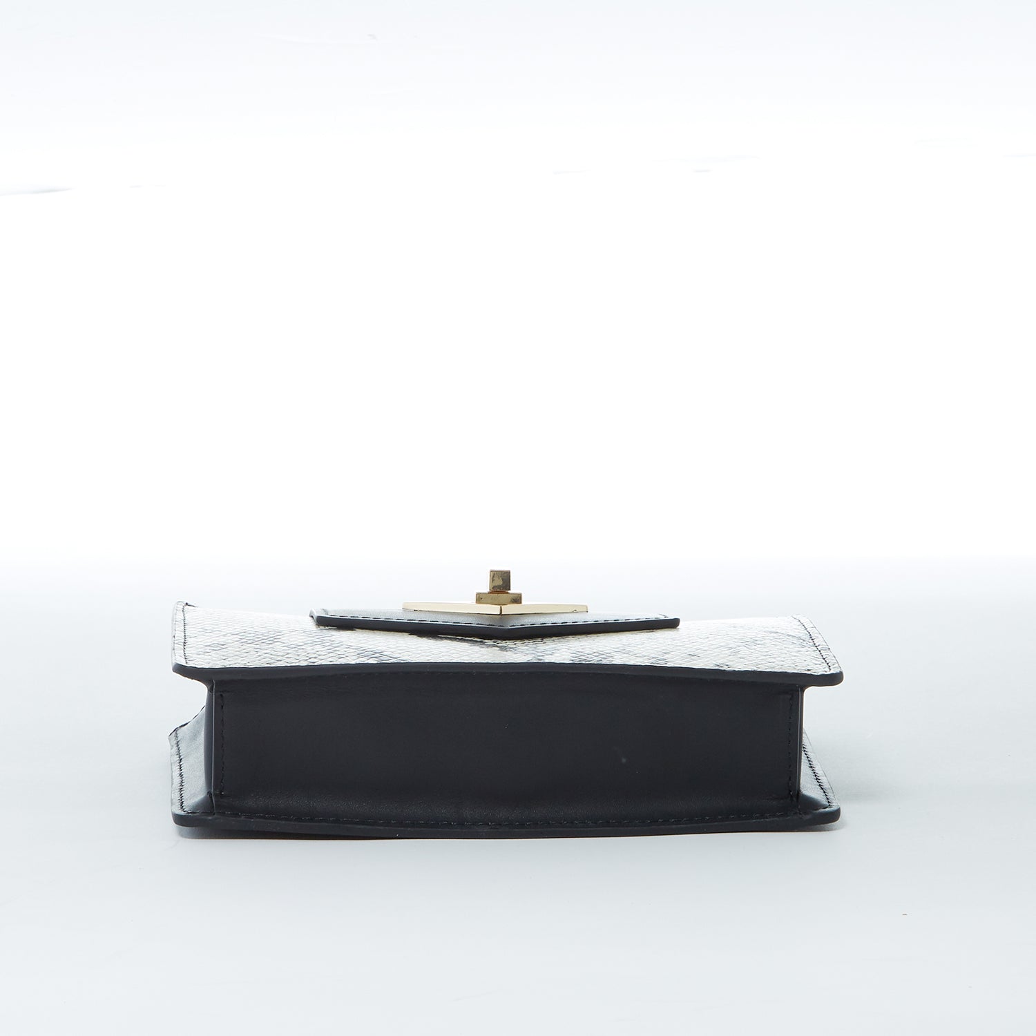 Mini Crossbody Bag Small Leather Snakeskin Black Purse Wristlet Women's Handbag