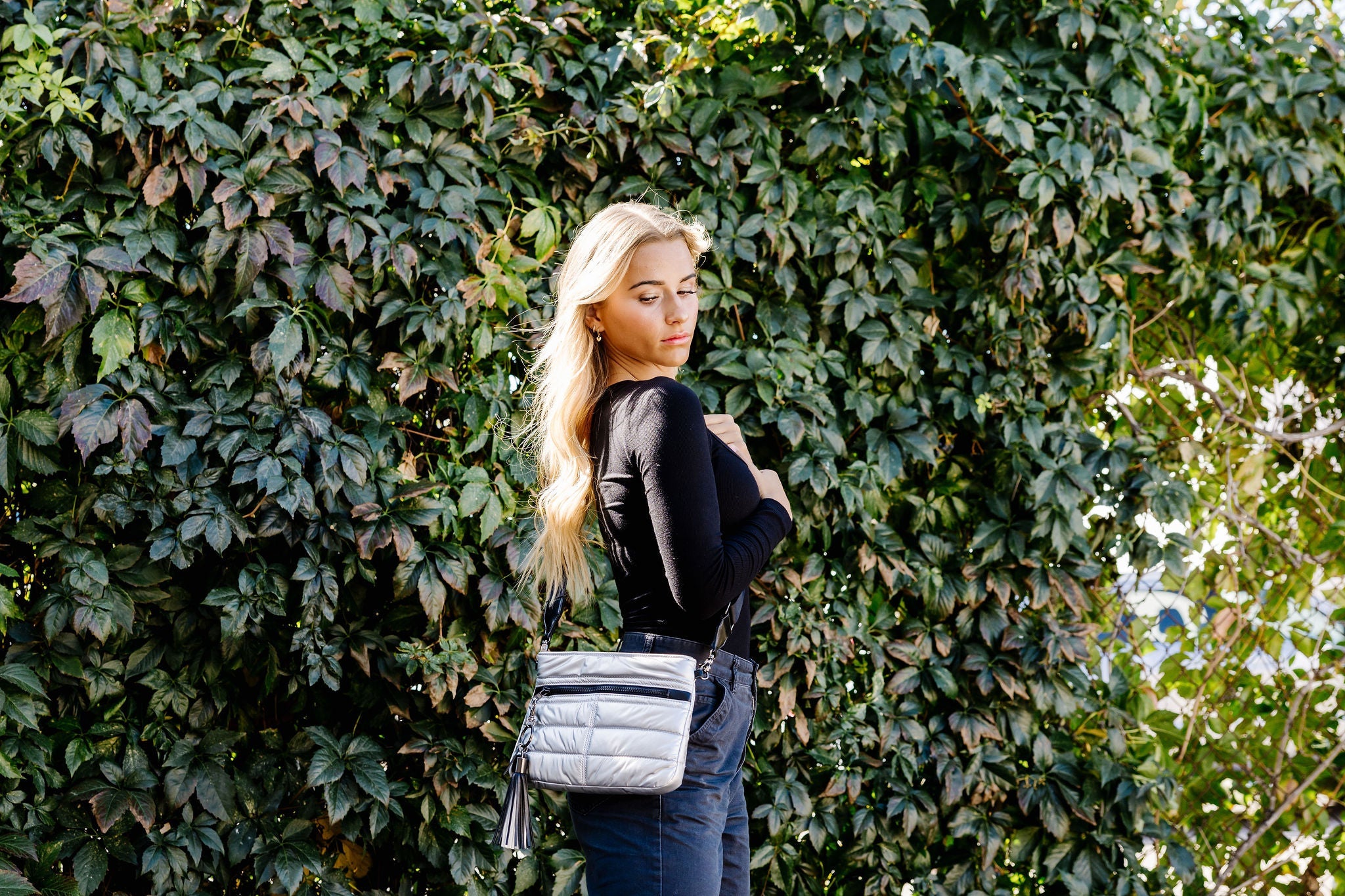 Gallery Crossbody Bag - Silver