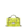 Bright Yellow Purse Studded Leather Crossbody Bag
