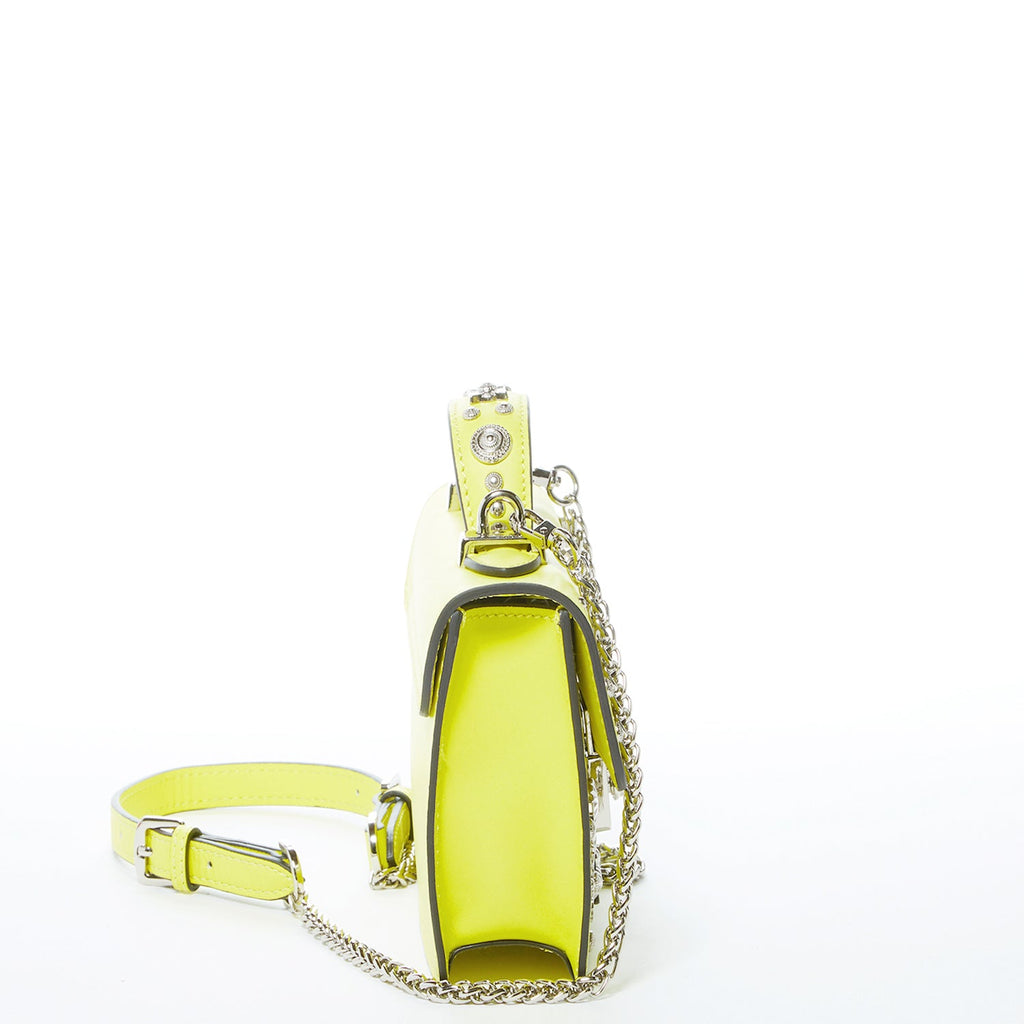 Bright Yellow Purse Studded Leather Crossbody Bag