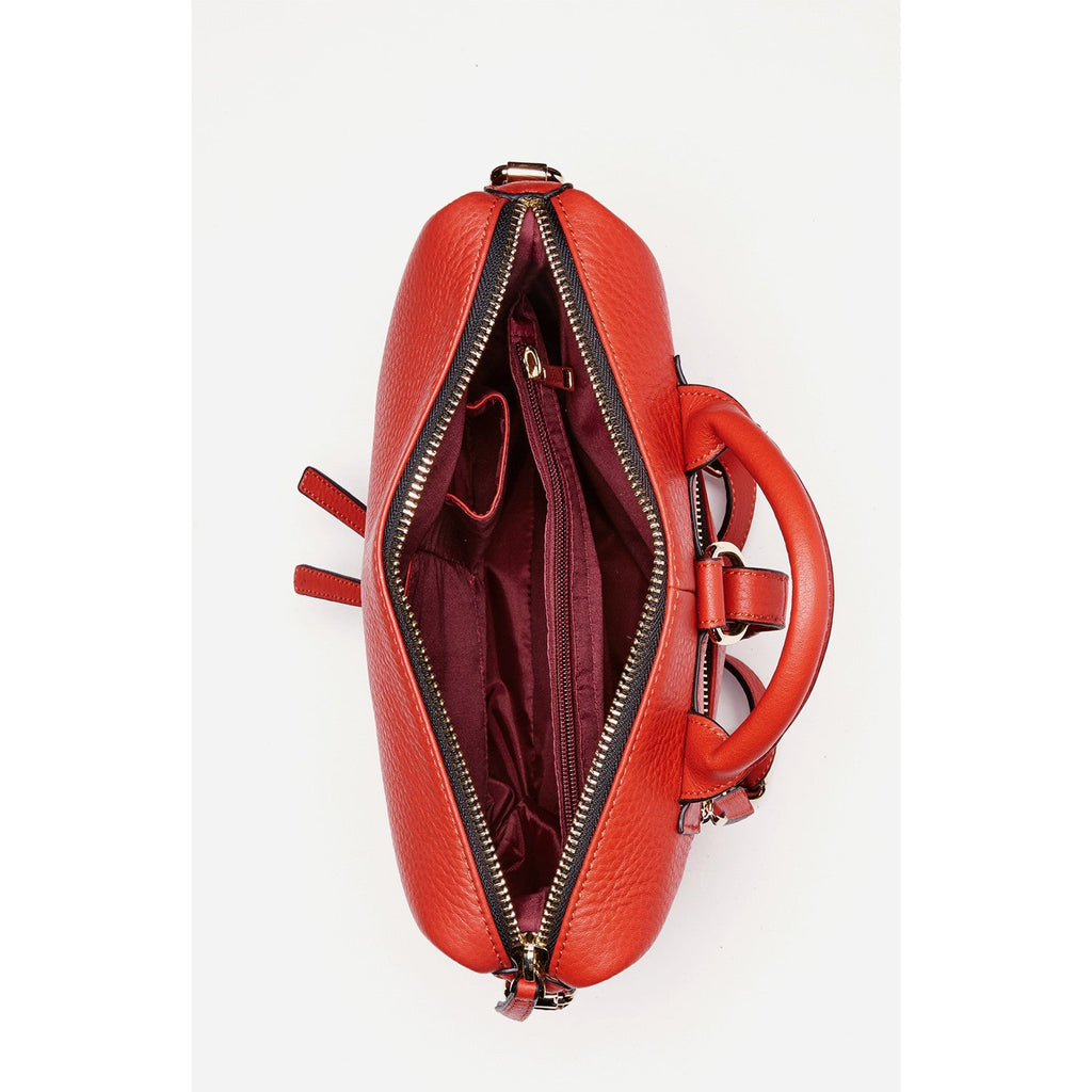 Red Leather Backpack Purse Convertible Crossbody Bag