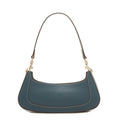 Leather Baguette Bag East West Handbag Blue